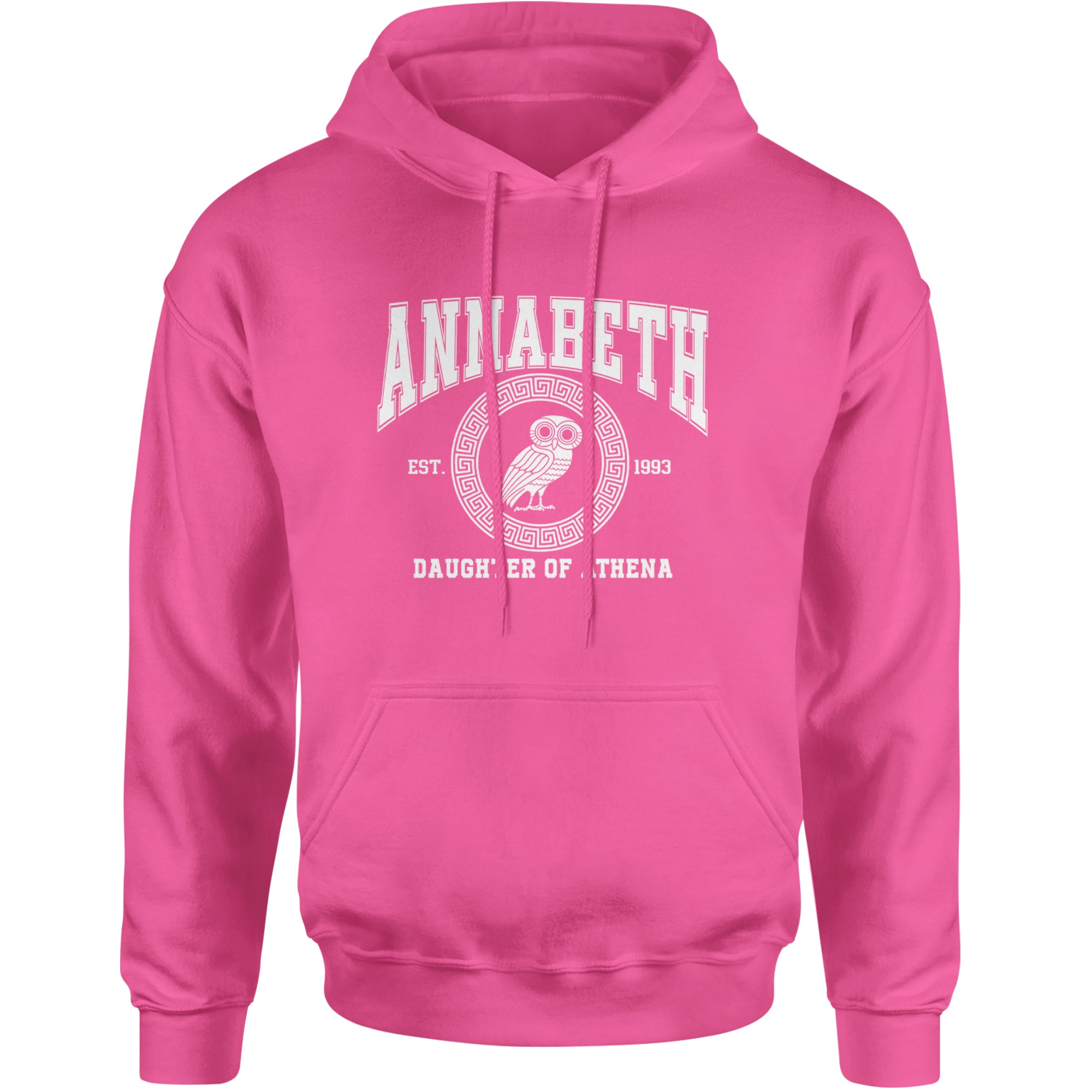 Annabeth Daughter of Athena Owl Wisdom Adult Hoodie Sweatshirt Hot Pink