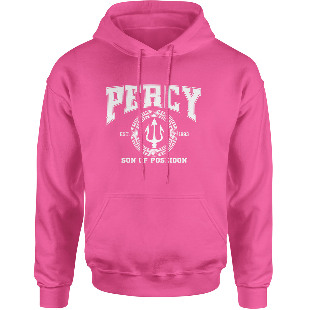 Percy Son Of Poseidon Sea God Adult Hoodie Sweatshirt Hot Pink