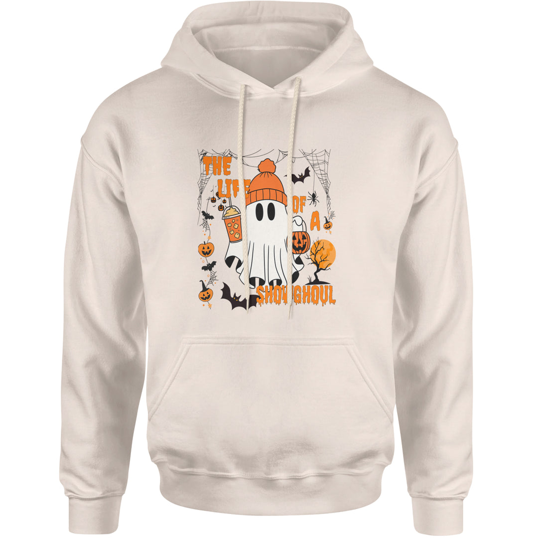 Life of a Showghoul Halloween Showgirl Vibes Adult Hoodie Sweatshirt Ivory