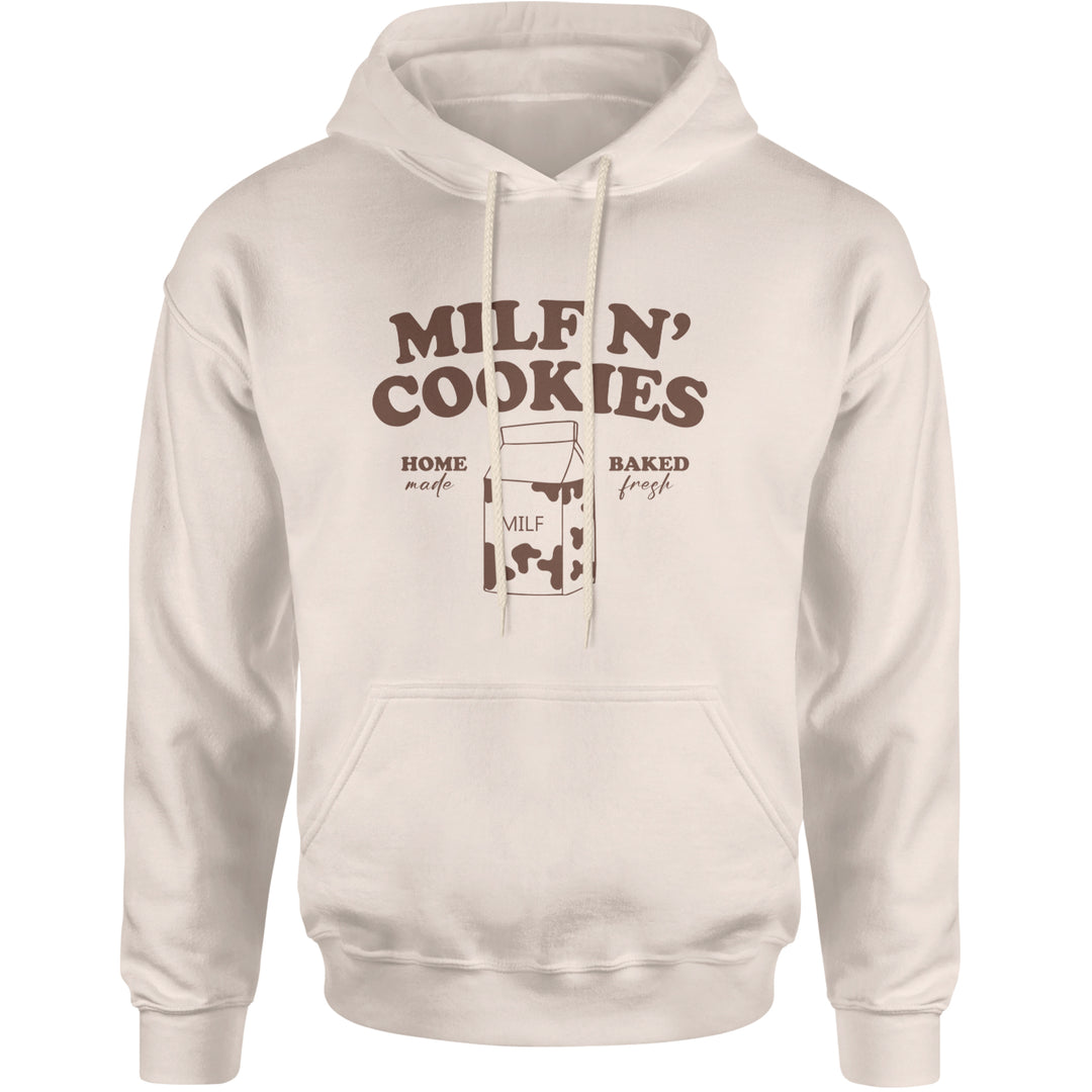 Milf And Cookies Adult Hoodie Sweatshirt Ivory