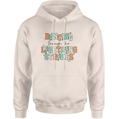 Dancing Through The Lightning Strikes Adult Hoodie Sweatshirt Ivory