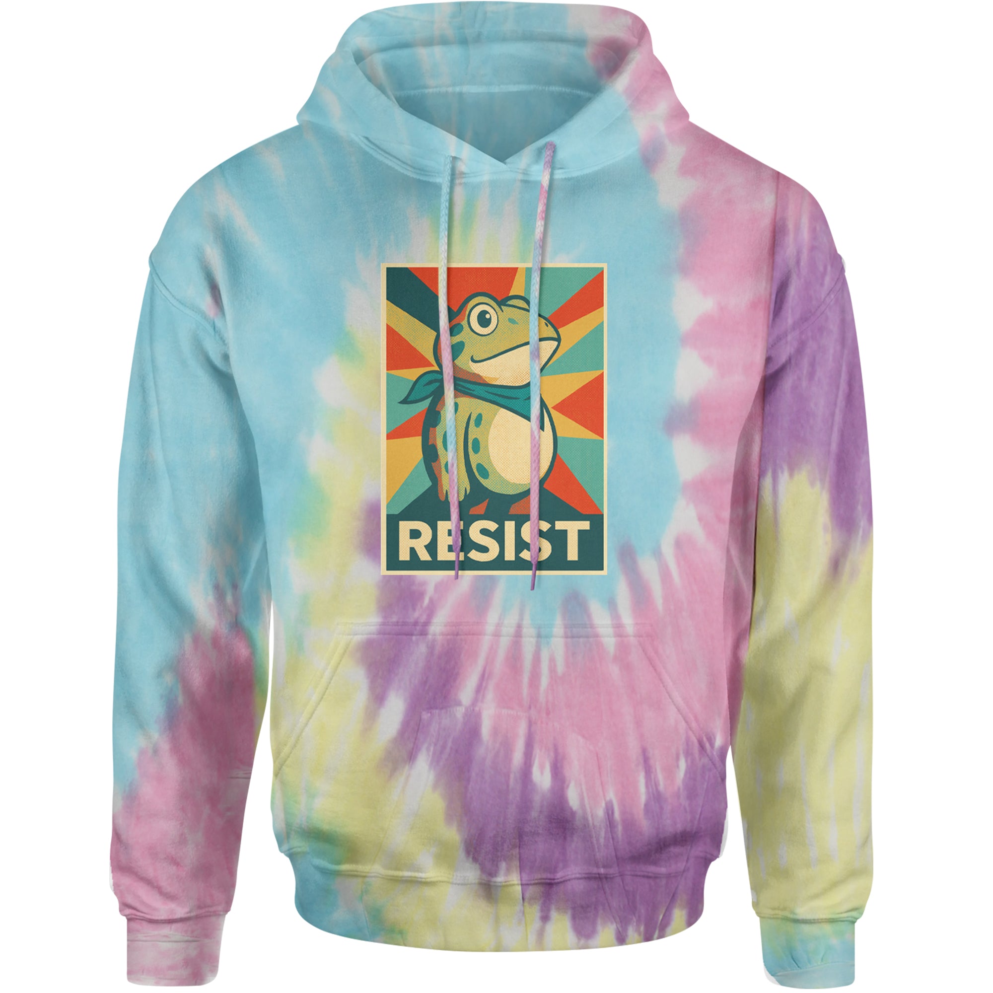 Resist Portland Protest Frog Adult Hoodie Sweatshirt Jellybean