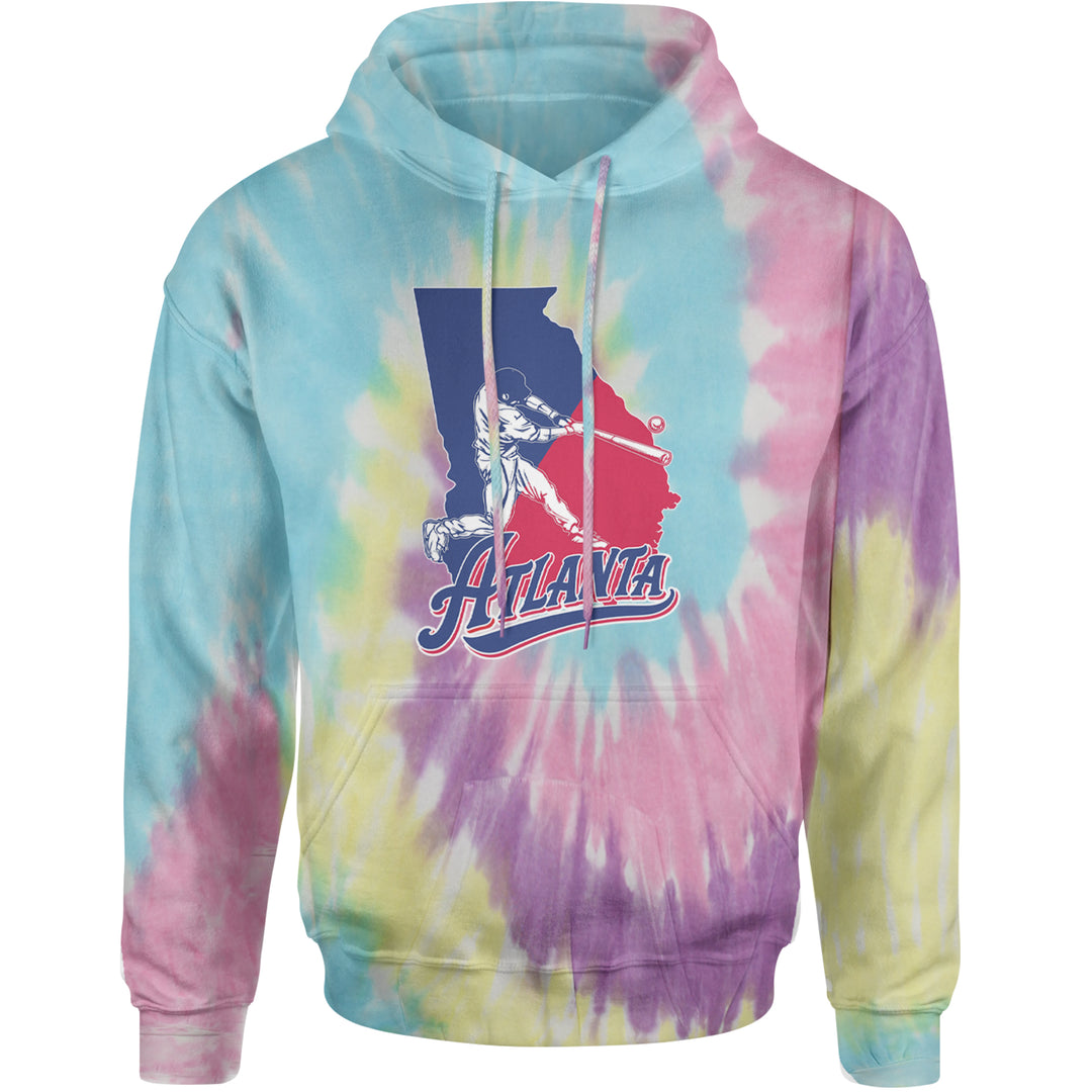 Atlanta Georgia Batter Up Adult Hoodie Sweatshirt Jellybean