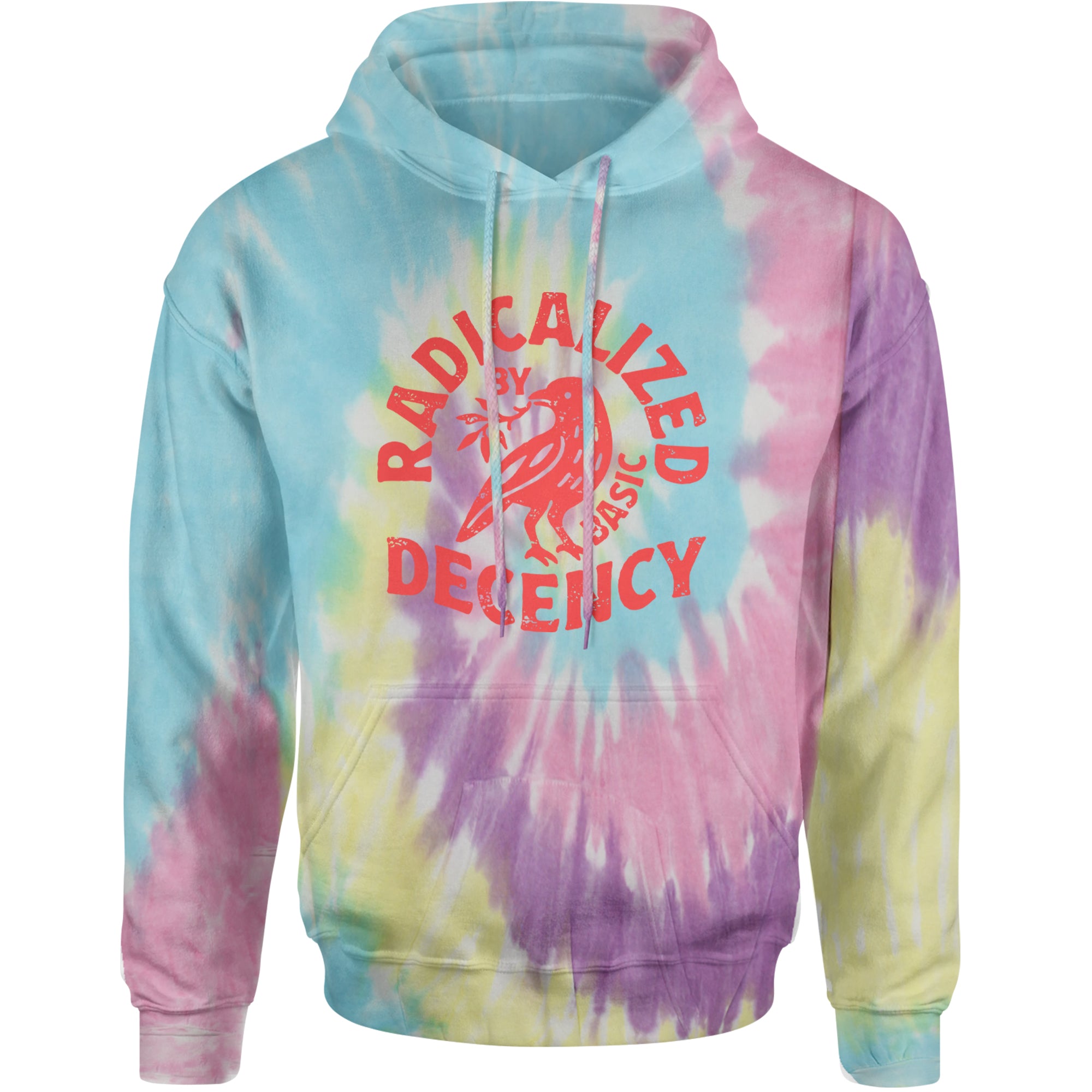 Radicalized by Basic Decency Dove Protest Statement Adult Hoodie Sweatshirt Jellybean