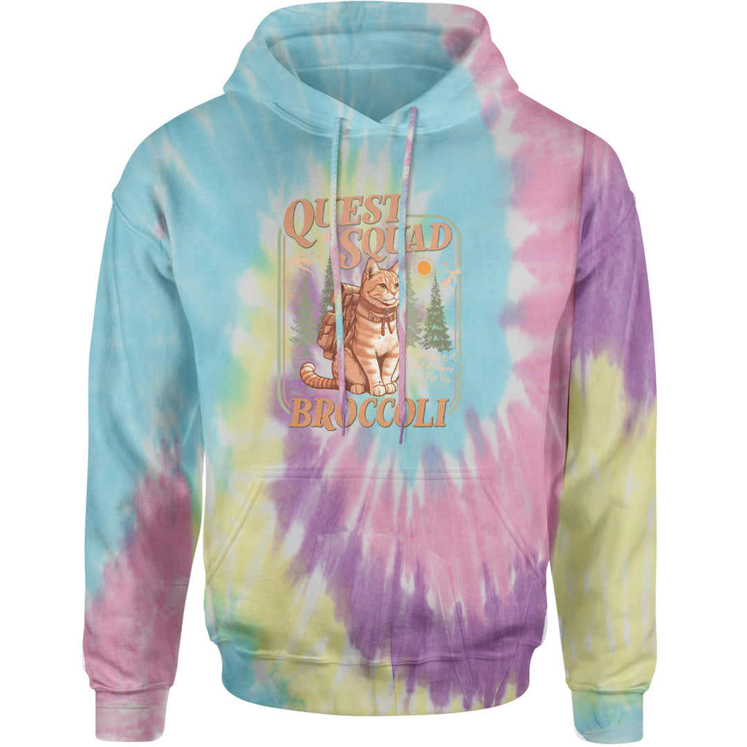 Quest Squad Broccoli Cat Fantasy Reader  Adult Hoodie Sweatshirt Jellybean