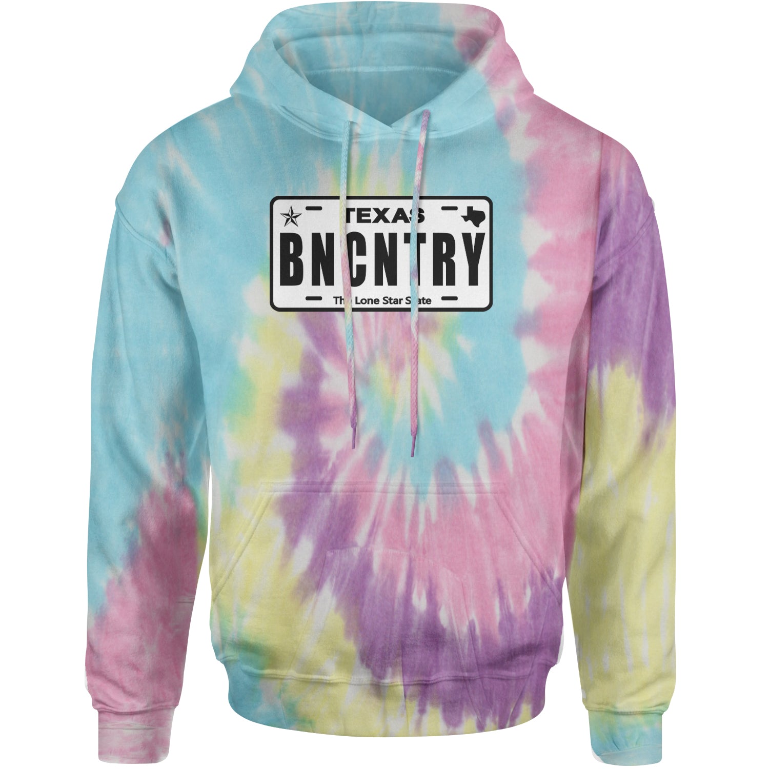 Texas License Plate BNCNTRY Adult Hoodie Sweatshirt Jellybean