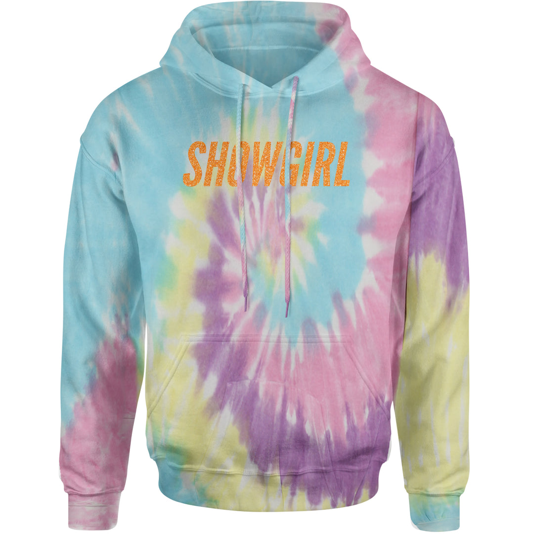Showgirl Orange Glitter Adult Hoodie Sweatshirt Jellybean