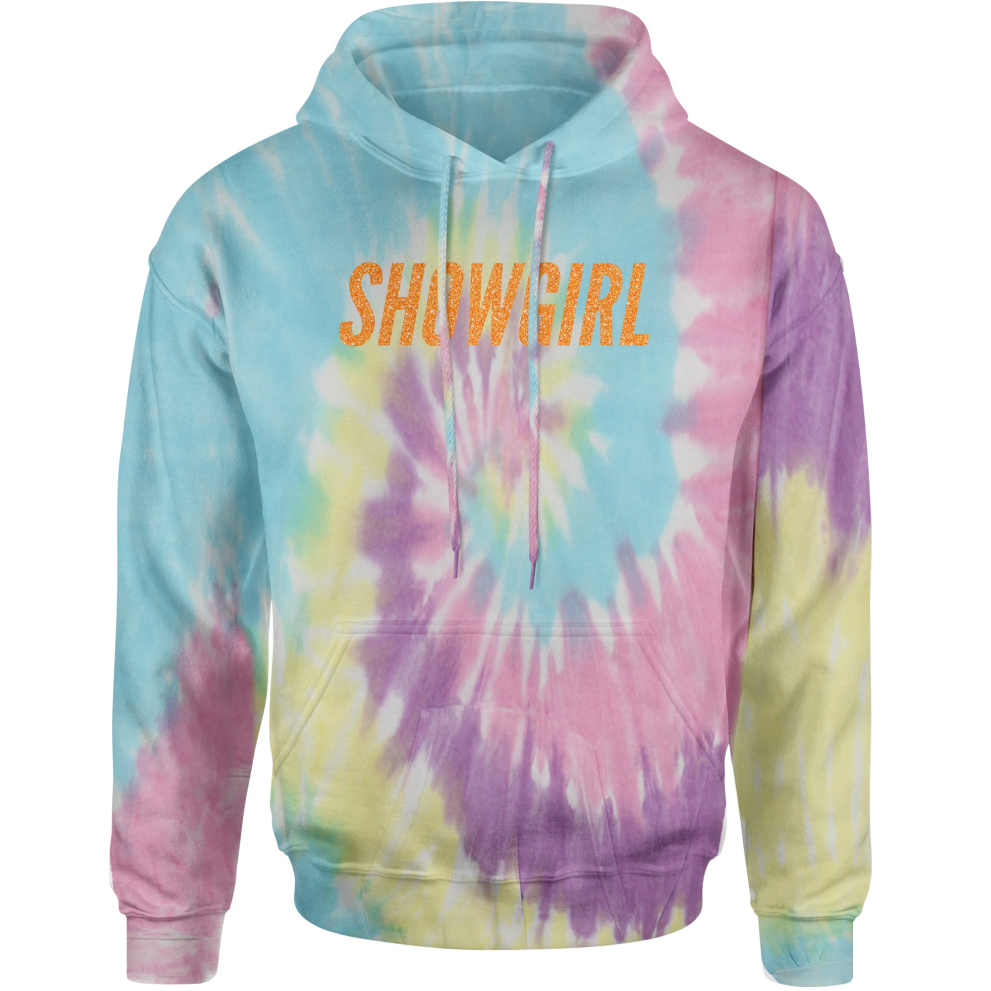 Showgirl Orange Glitter Adult Hoodie Sweatshirt Jellybean