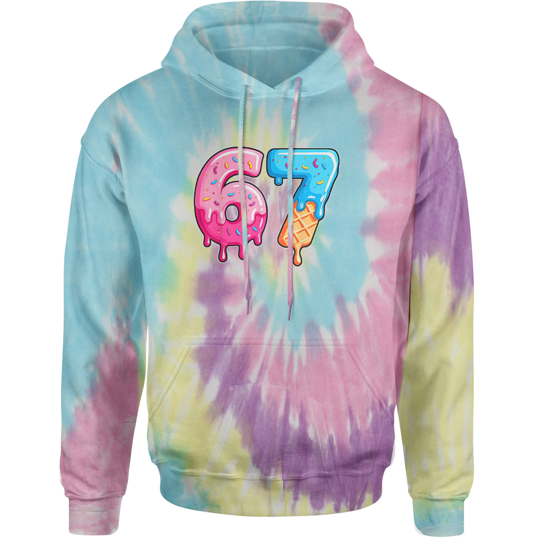 67 Dripping Ice Cream Donut Melt Adult Hoodie Sweatshirt Jellybean