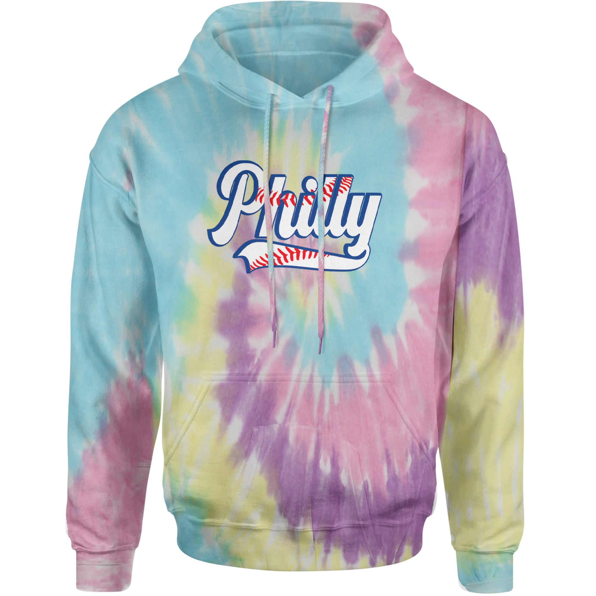 Philly Baseball Stitching Adult Hoodie Sweatshirt Jellybean