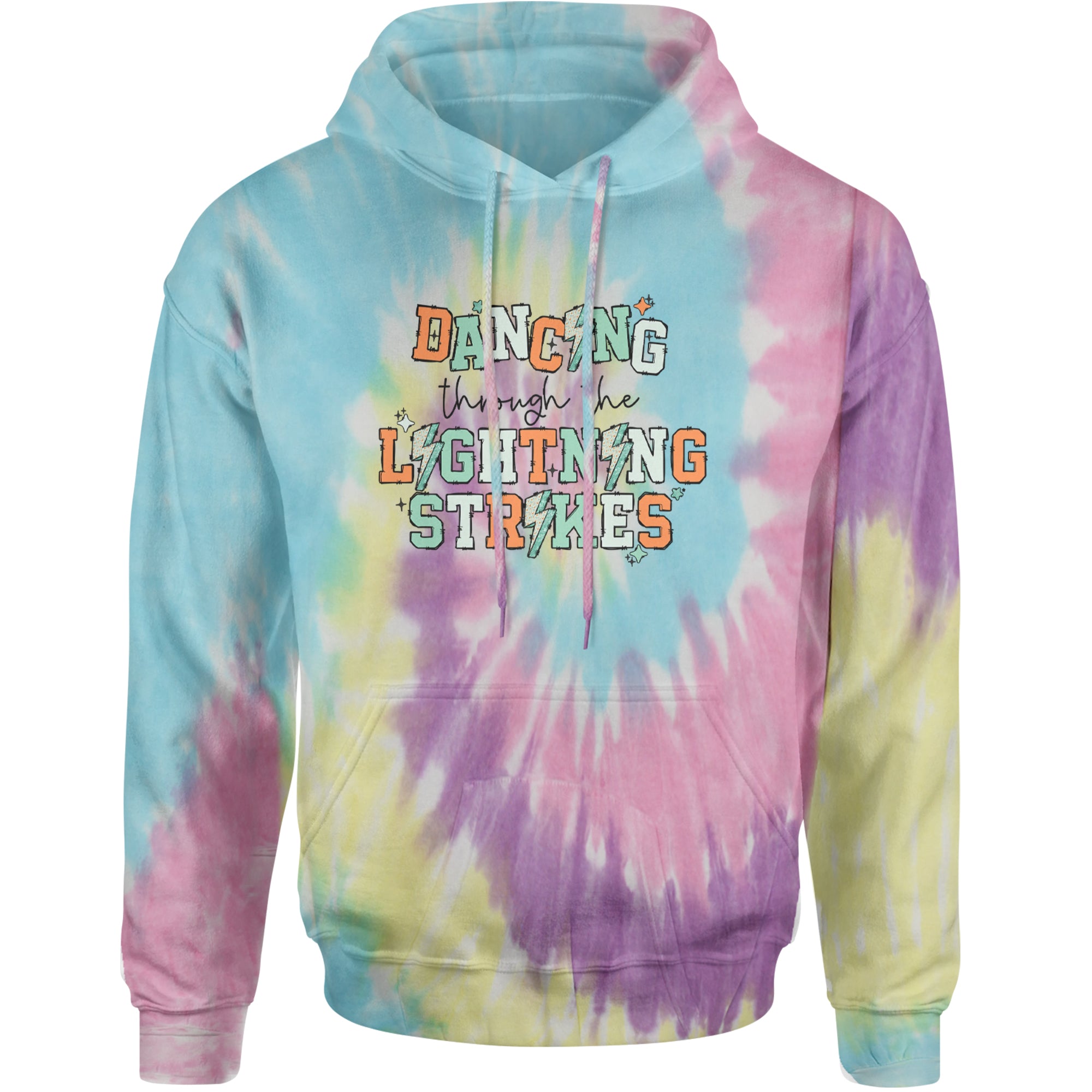 Dancing Through The Lightning Strikes Adult Hoodie Sweatshirt Jellybean
