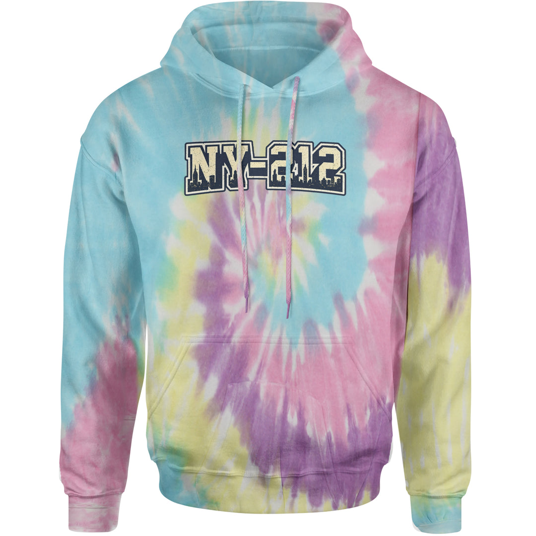 New York City 212 Area Code Skyline  Adult Hoodie Sweatshirt Jellybean