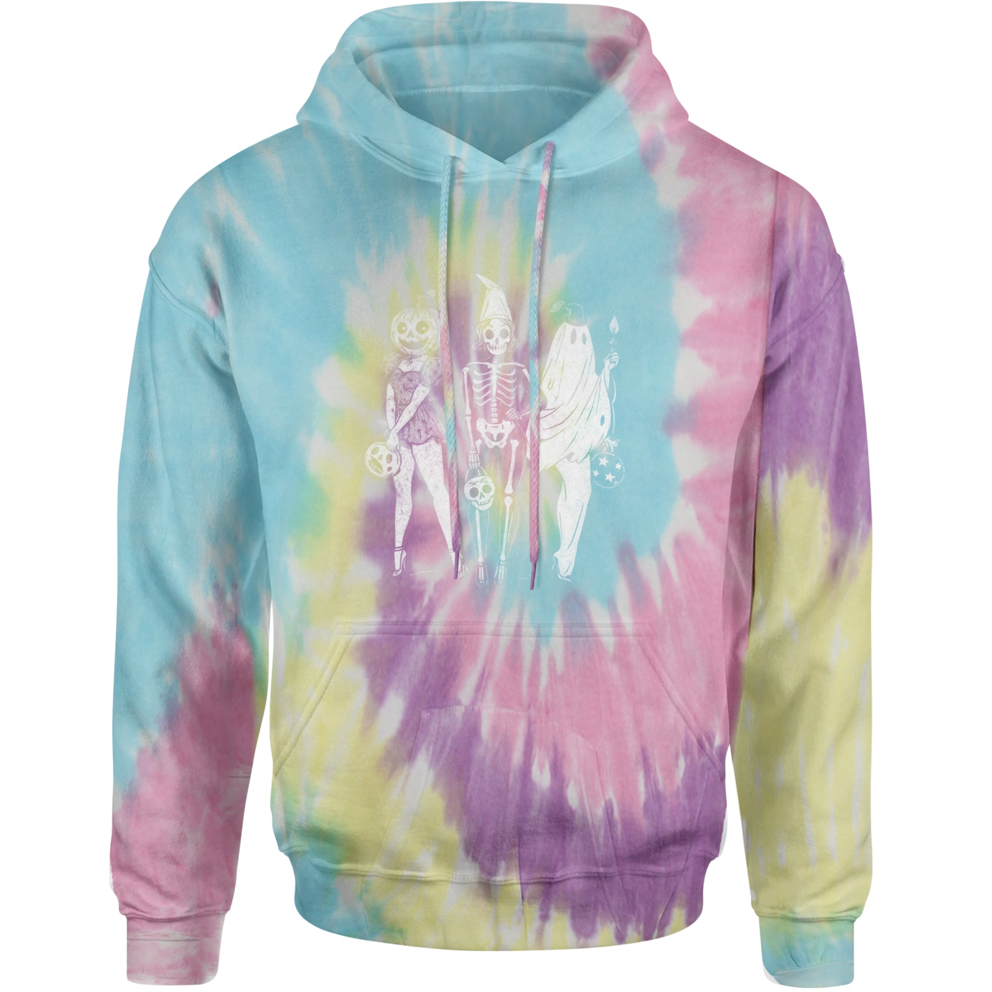 Vintage Spooky Squad Pinup Halloween Design Adult Hoodie Sweatshirt Jellybean