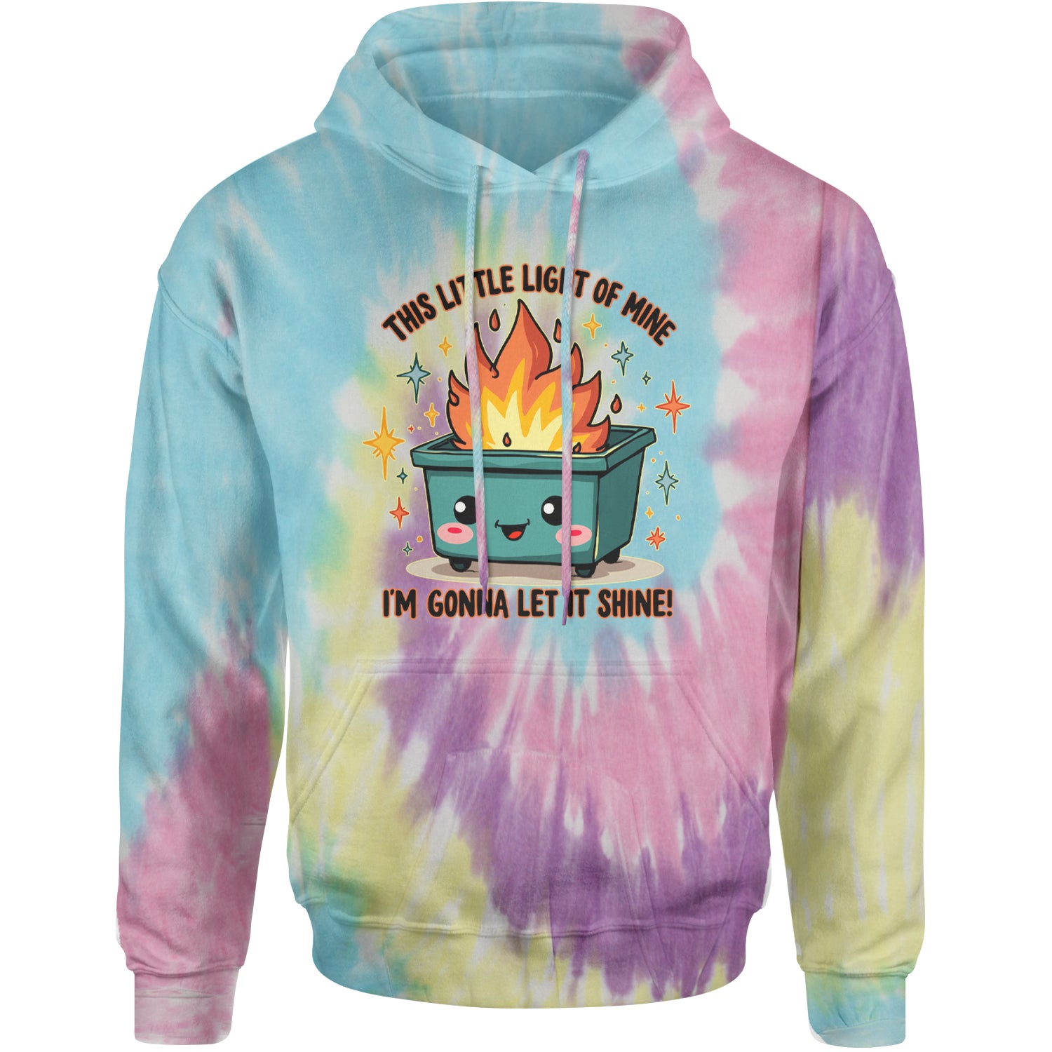 This Little Light of Mine Dumpster Fire Smile Face Adult Hoodie Sweatshirt Jellybean