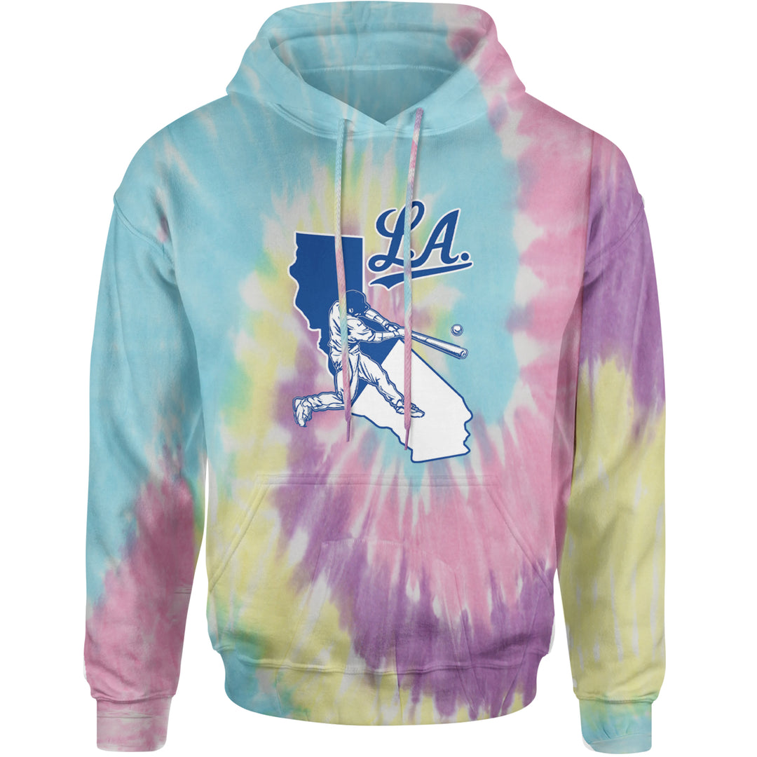 Los Angeles Baseball Batter Up Adult Hoodie Sweatshirt Jellybean