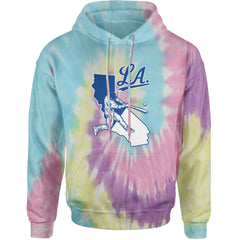 Los Angeles Baseball Batter Up Adult Hoodie Sweatshirt Jellybean