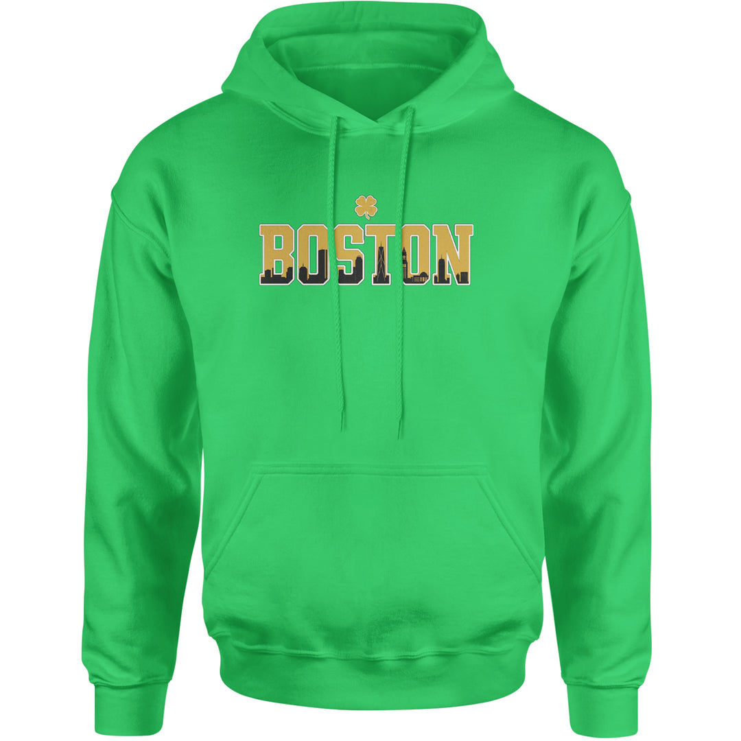 Boston City Pride Irish Adult Hoodie Sweatshirt Kelly Green