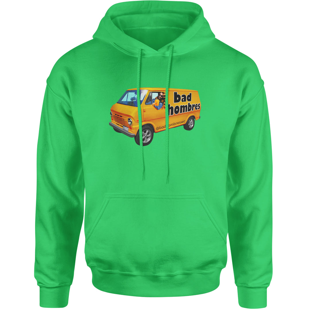 Bad Hombres Van West Chester Band Adult Hoodie Sweatshirt Kelly Green