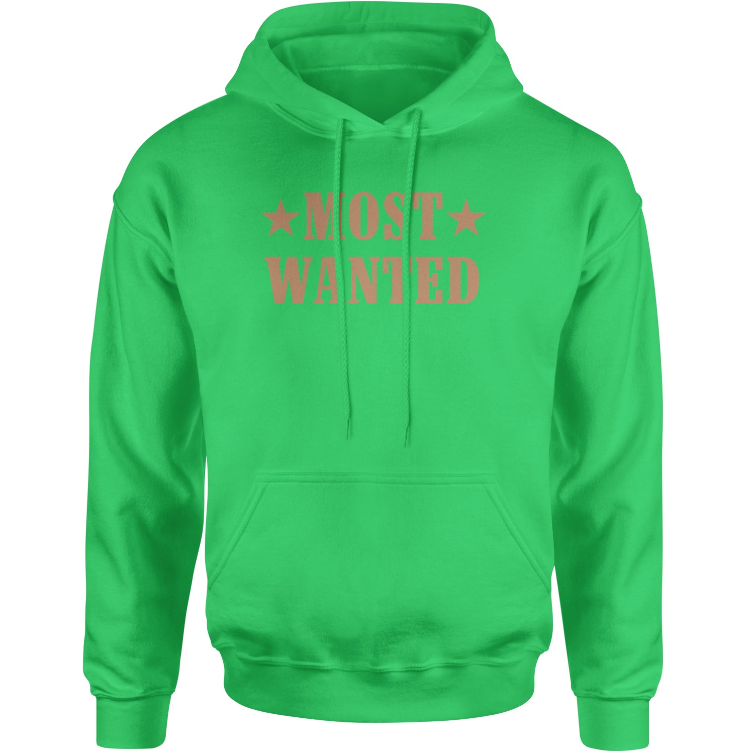 Most Wanted Cowboy Adult Hoodie Sweatshirt Kelly Green