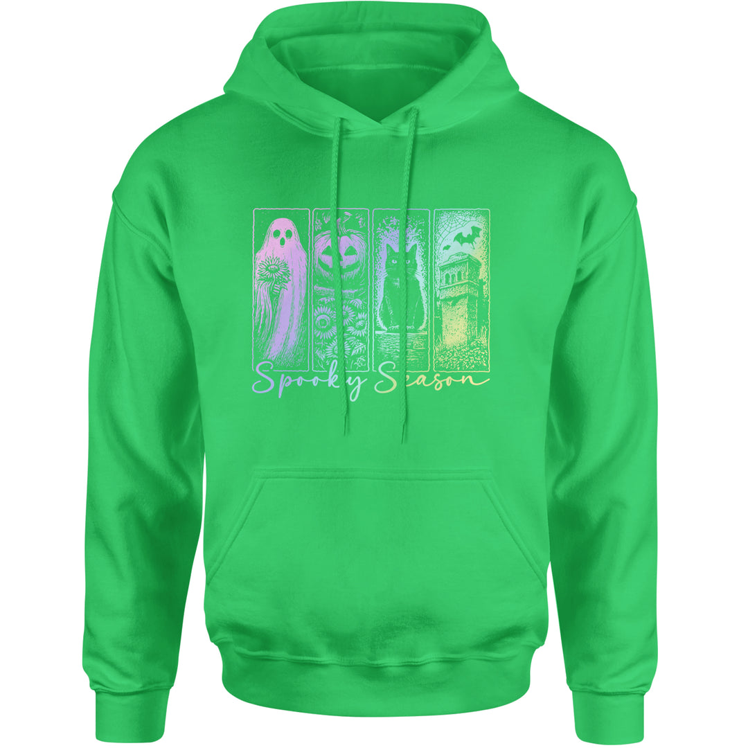 Spooky Season Cute Pastel Halloween Design Adult Hoodie Sweatshirt Kelly Green