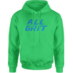 All Grit Detroit Football Adult Hoodie Sweatshirt Kelly Green