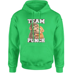 Team Punch Panchi-kun Monkey Adult Hoodie Sweatshirt Kelly Green