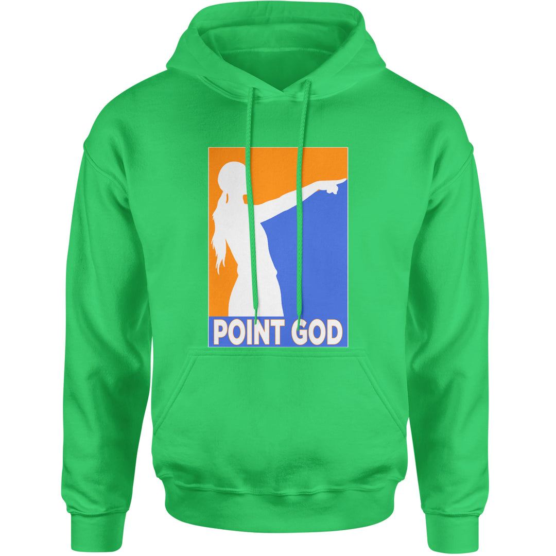 Point God Cunningham Basketball Pointing Meme  Adult Hoodie Sweatshirt Kelly Green