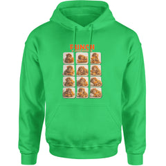 Punch Play Hard Love Harder Adult Hoodie Sweatshirt Kelly Green