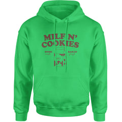 Milf And Cookies Adult Hoodie Sweatshirt Kelly Green