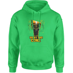 Hoist The Cone Pittsburgh Pride Adult Hoodie Sweatshirt Kelly Green