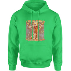 Tung Tung Tung Sahur Enforcer Adult Hoodie Sweatshirt Kelly Green