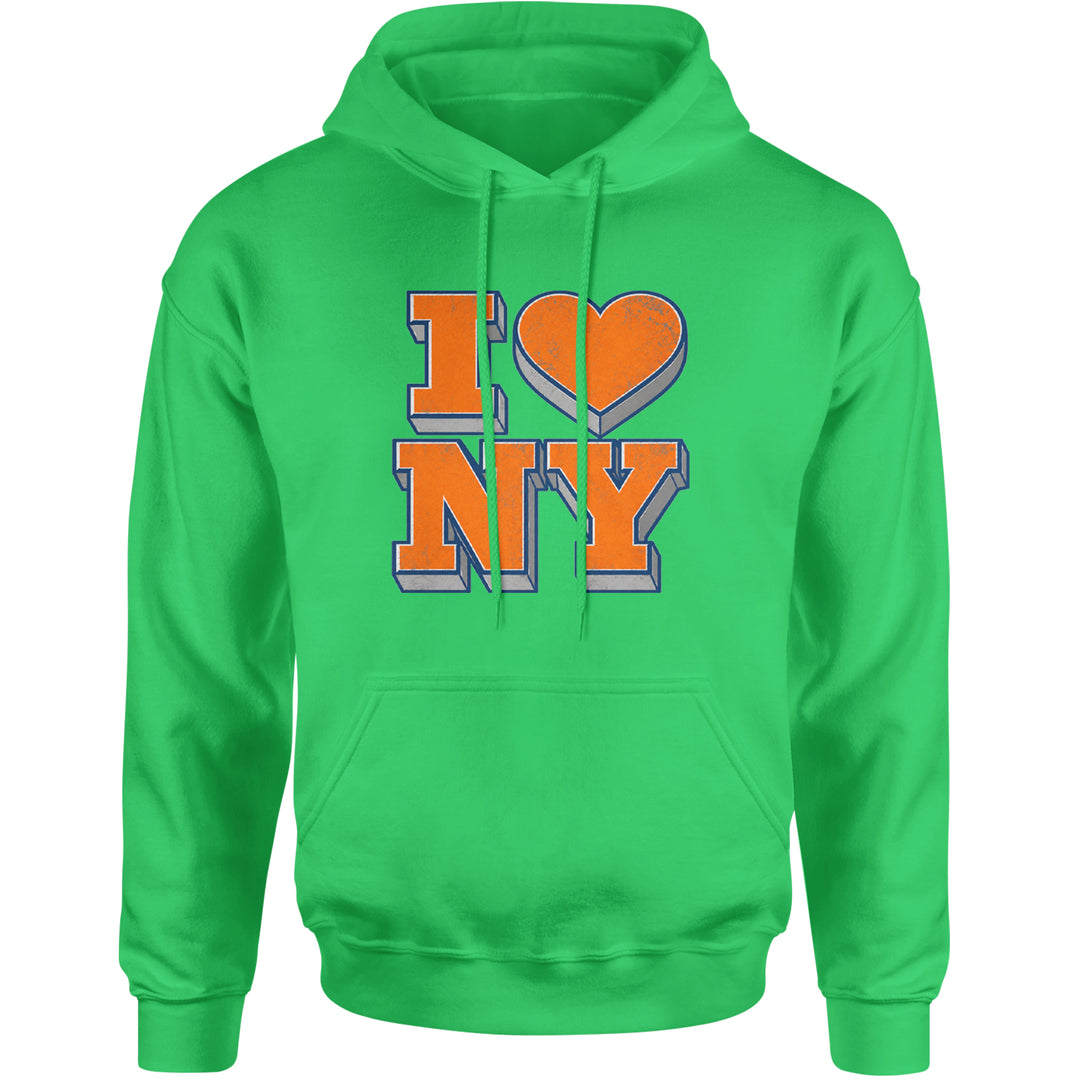 New York City Pride Heart Adult Hoodie Sweatshirt Kelly Green