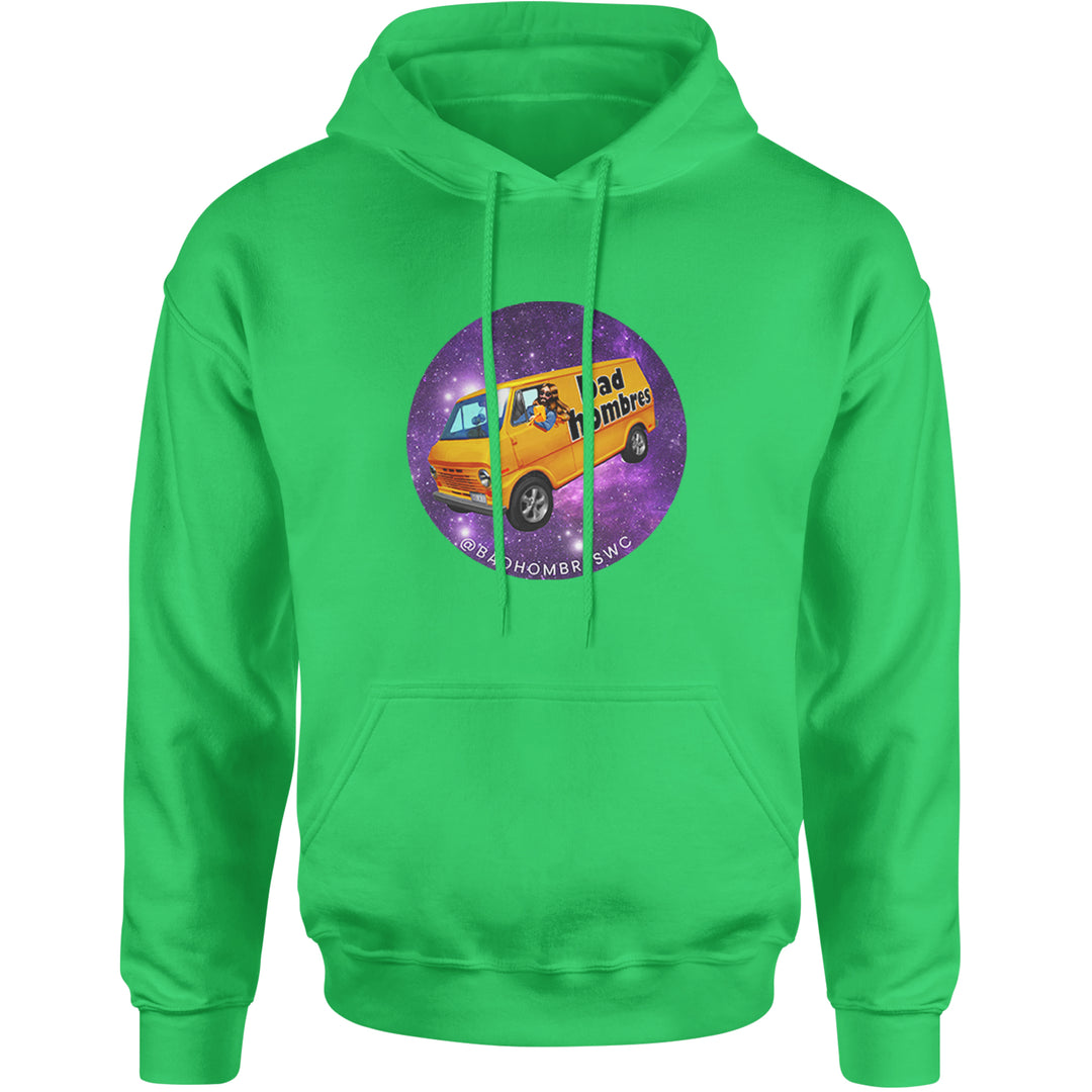 Bad Hombres Space West Chester Band Adult Hoodie Sweatshirt Kelly Green