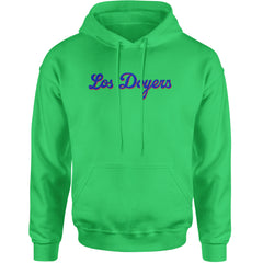 Los Doyers LA Baseball Adult Hoodie Sweatshirt Kelly Green