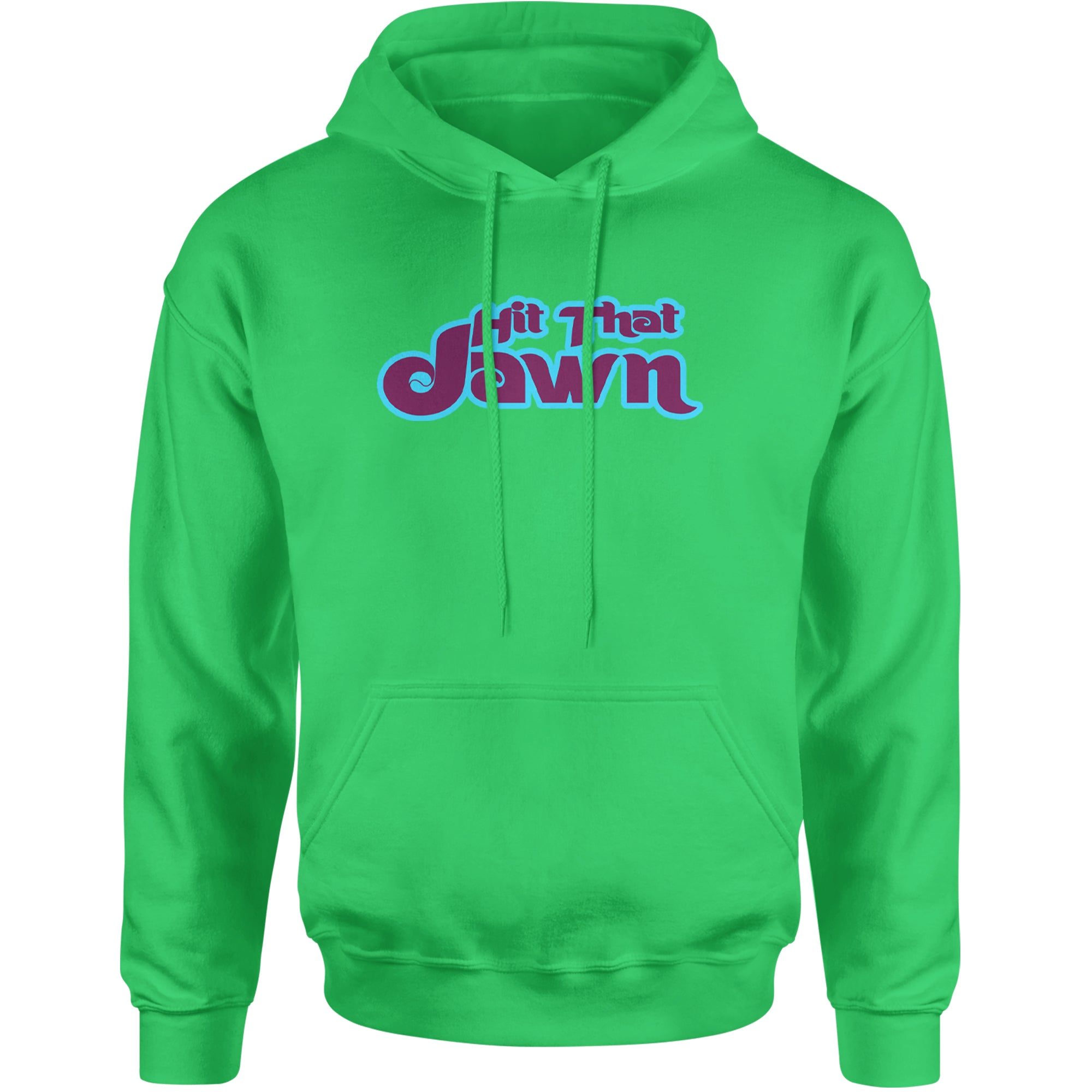 Hit That Jawn Philly Baseball Adult Hoodie Sweatshirt Kelly Green
