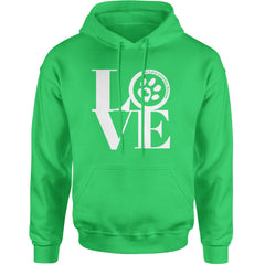 TLC LOVE Dog Rescue Adult Hoodie Sweatshirt Kelly Green