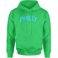 Philly Philadelphia Pride Adult Hoodie Sweatshirt Kelly Green