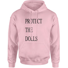 Protect The Dolls Equal Rights Adult Hoodie Sweatshirt Light Pink