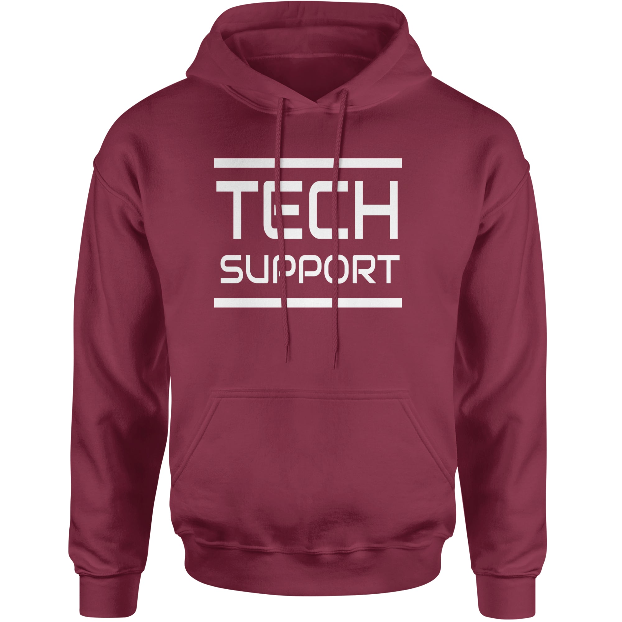 Tech Support Technologist IT Adult Hoodie Sweatshirt Maroon