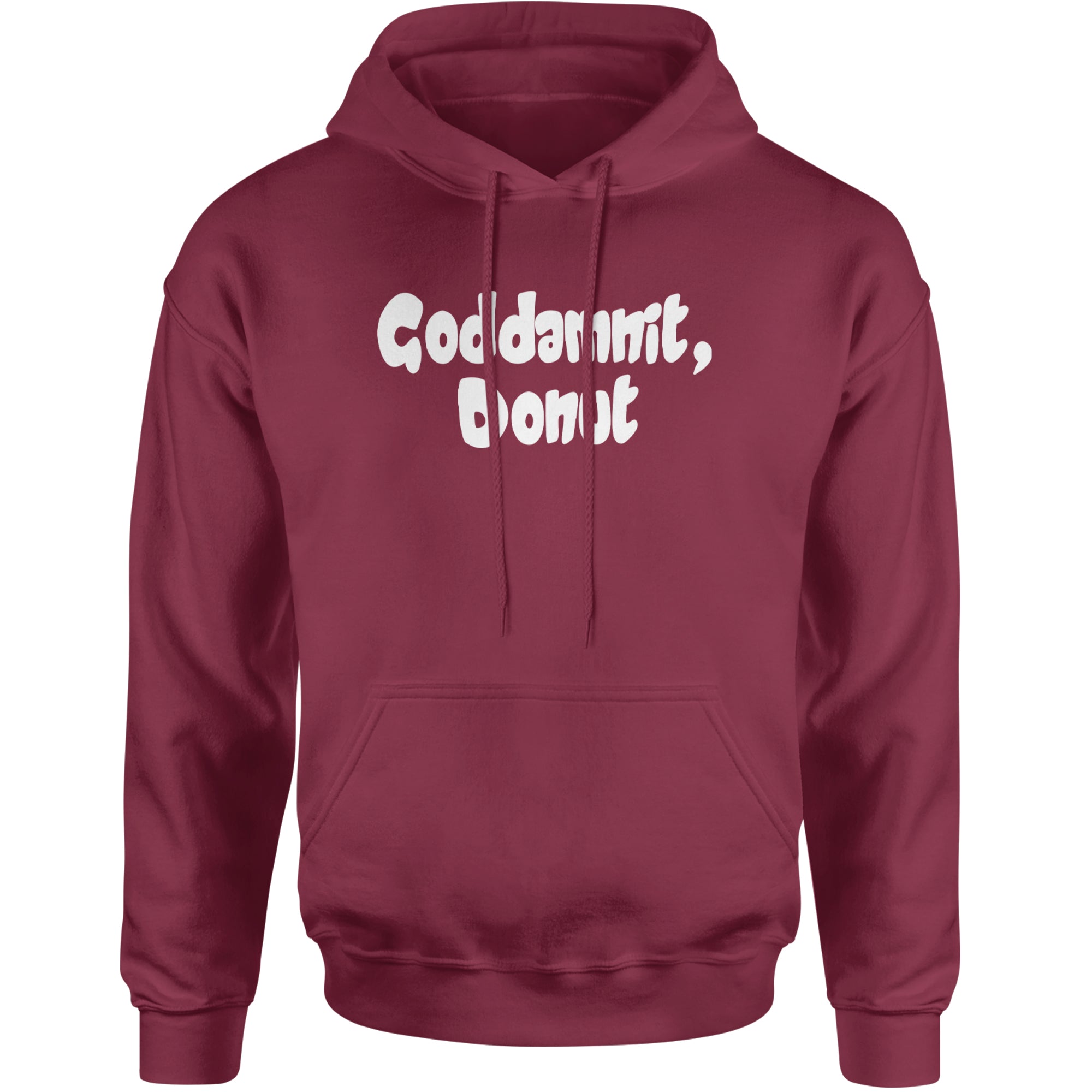 Godd-mnit, Donut Carl Adult Hoodie Sweatshirt Maroon