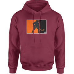 Hockey Enforcer Retro Vintage Adult Hoodie Sweatshirt Maroon