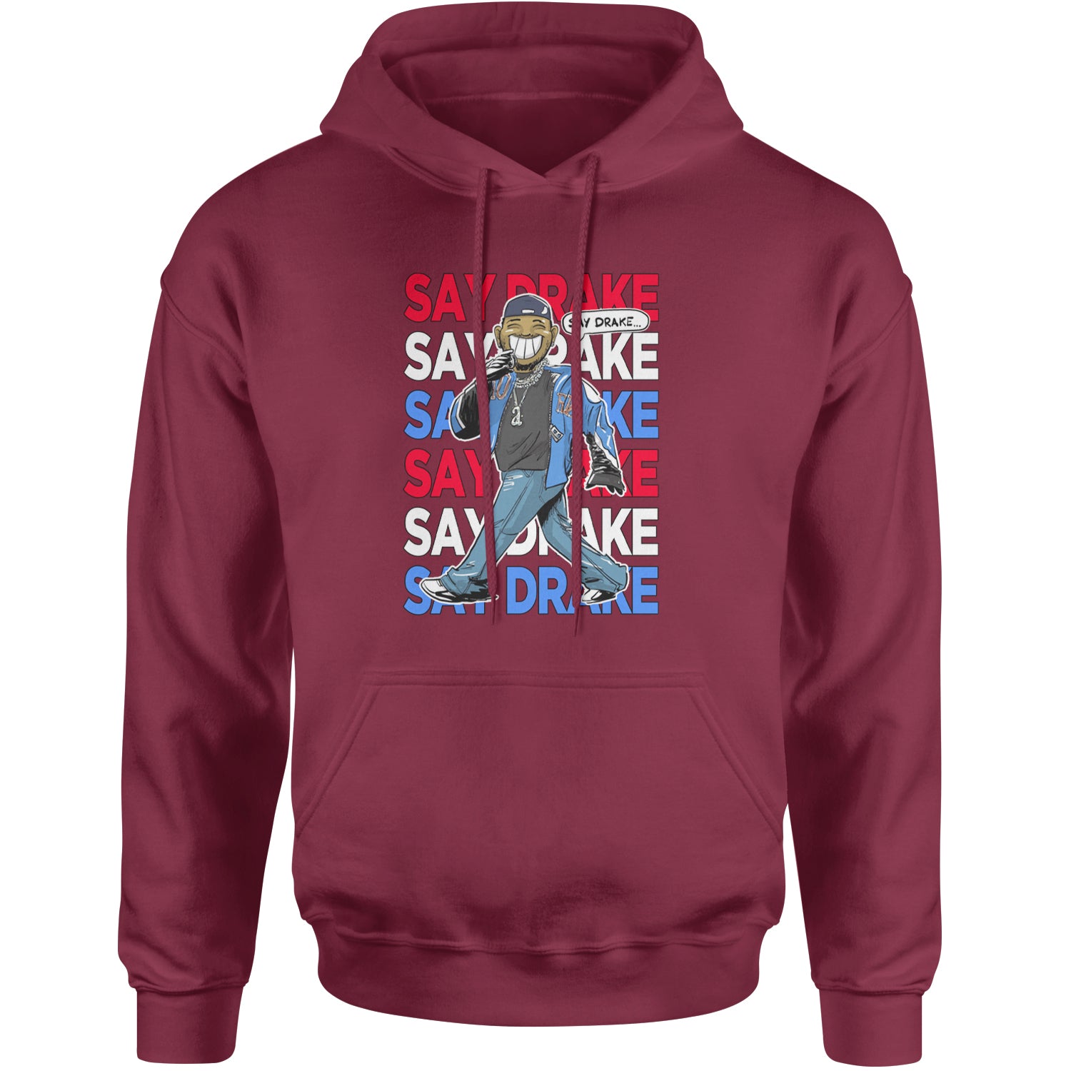 Say Drake Smiling Meme Mustard Adult Hoodie Sweatshirt Maroon