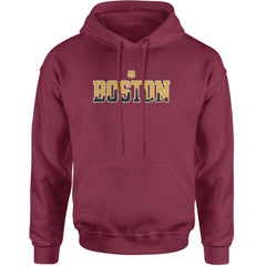 Boston City Pride Irish Adult Hoodie Sweatshirt Maroon