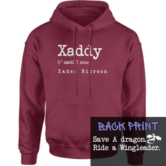 Xaddy Save A Dragon Ride A Wingleader Adult Hoodie Sweatshirt Maroon