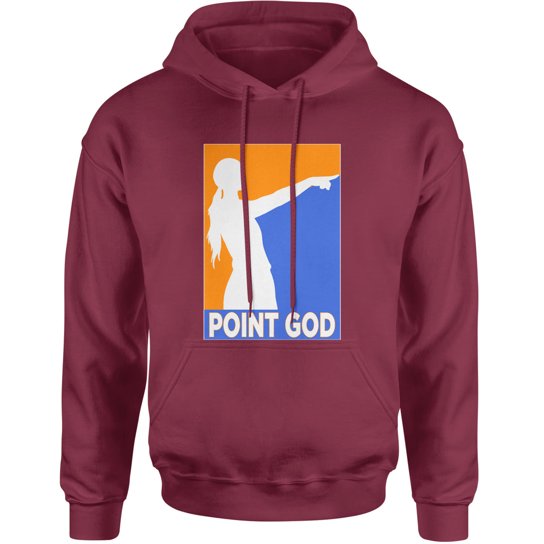 Point God Cunningham Basketball Pointing Meme  Adult Hoodie Sweatshirt Maroon
