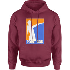 Point God Cunningham Basketball Pointing Meme  Adult Hoodie Sweatshirt Maroon
