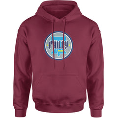Philly Pride Liberty Bell Adult Hoodie Sweatshirt Maroon