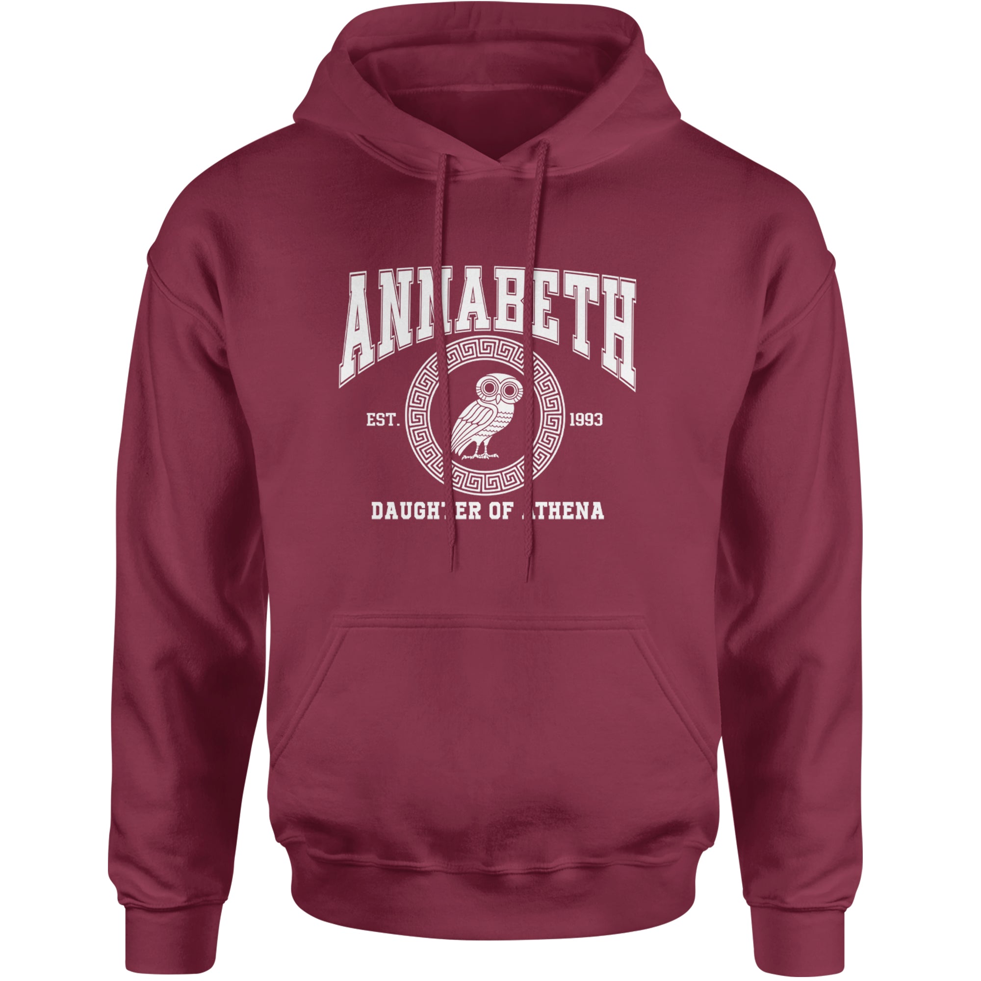 Annabeth Daughter of Athena Owl Wisdom Adult Hoodie Sweatshirt Maroon