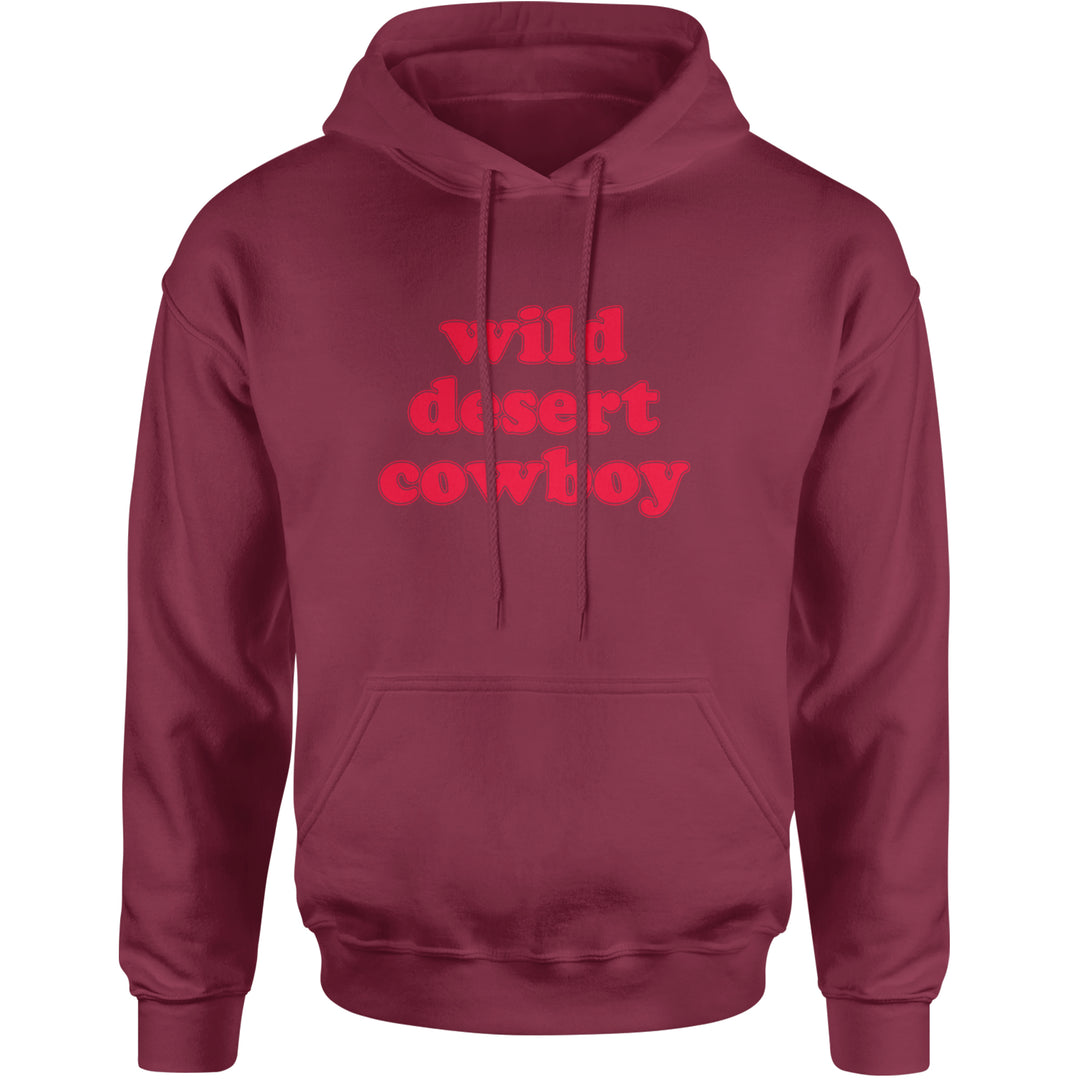 Wild Desert Cowboy Country Adult Hoodie Sweatshirt Maroon
