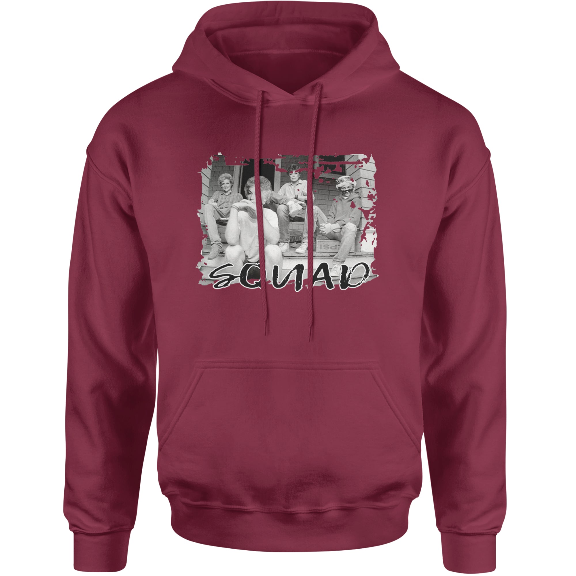 Squad Golden Girls Adult Hoodie Sweatshirt Maroon
